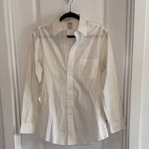 Elegant BrooksBrothers White Dress Shirt for Women 15-2/3 slim fit